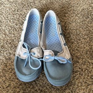 Columbia Women’s 10 PFG Sunven Boat Water Shoes‎ Blue Slip On